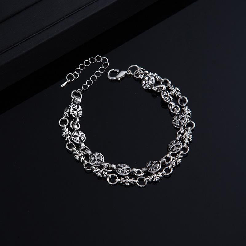 Sydney Snake Snake Jewelry Retro Cross Flower Bracelet Men And Women Couples Trendy Cool Cross Hand Jewelry
