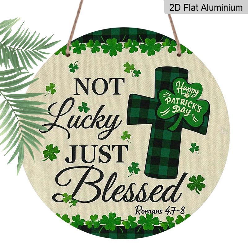 

2D Flat - 1pc of 2D Flat Printed Aluminum Sign with a Blessed Pattern, Measuring 7.87X7.87 Inches (20X20 Cm). It S Durable And Easy to Hang, Making 1pc