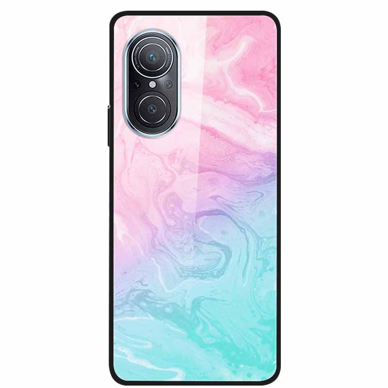 For Huawei Nova 9 10 Case Marble Tempered Glass Cover Hard Back Case For Huawei Nova9 10 SE Capa Nova10 Shockproof Funda Coque