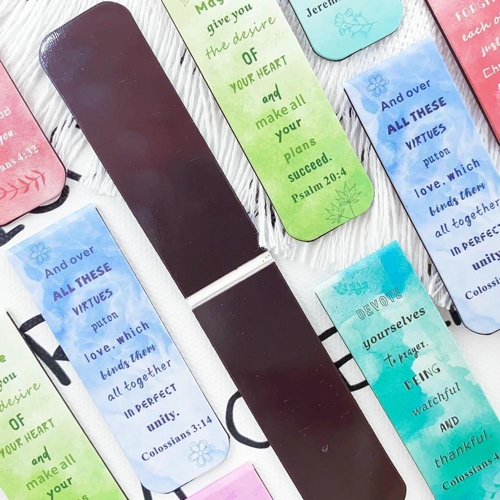 5 Pcs/Set Bible Quote Magnetic Bookmark Set Motivational Bookmark for Reading, Annotation, and Gift