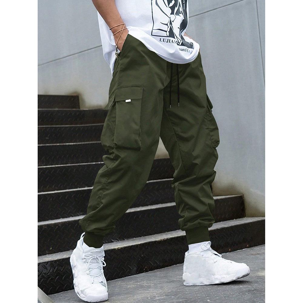 Men's Casual Pants Multi-pocket Design Loose-fitting Leggings