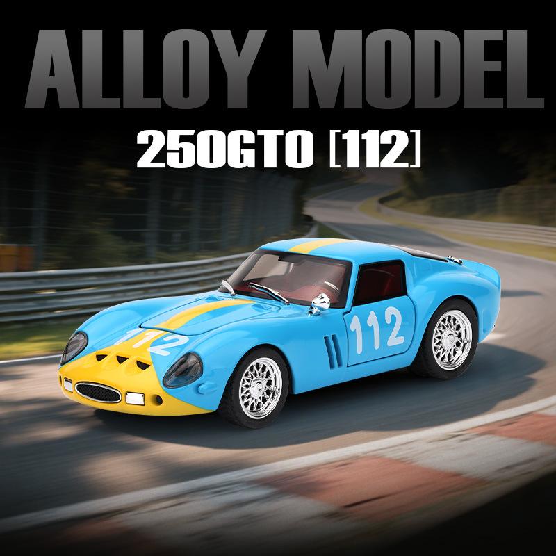 

1:32 250 GTO Supercar Alloy Car Model Sound and Light Pull Back Children s Toy Collectibles Birthday gift синій