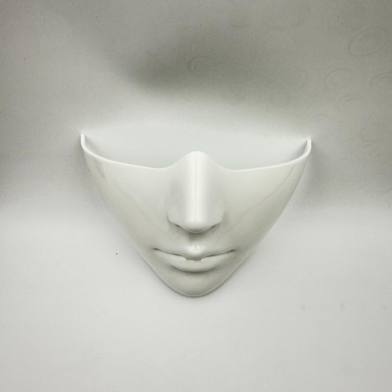 Cyberpunk Half Face Mask Cosplay Costume Party Halloween Sci-Fi Roleplay Plastic Prop