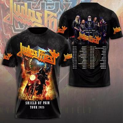 Judas Priest 3D μπλουζάκι ασπίδα του πόνου περιοδεία 2026