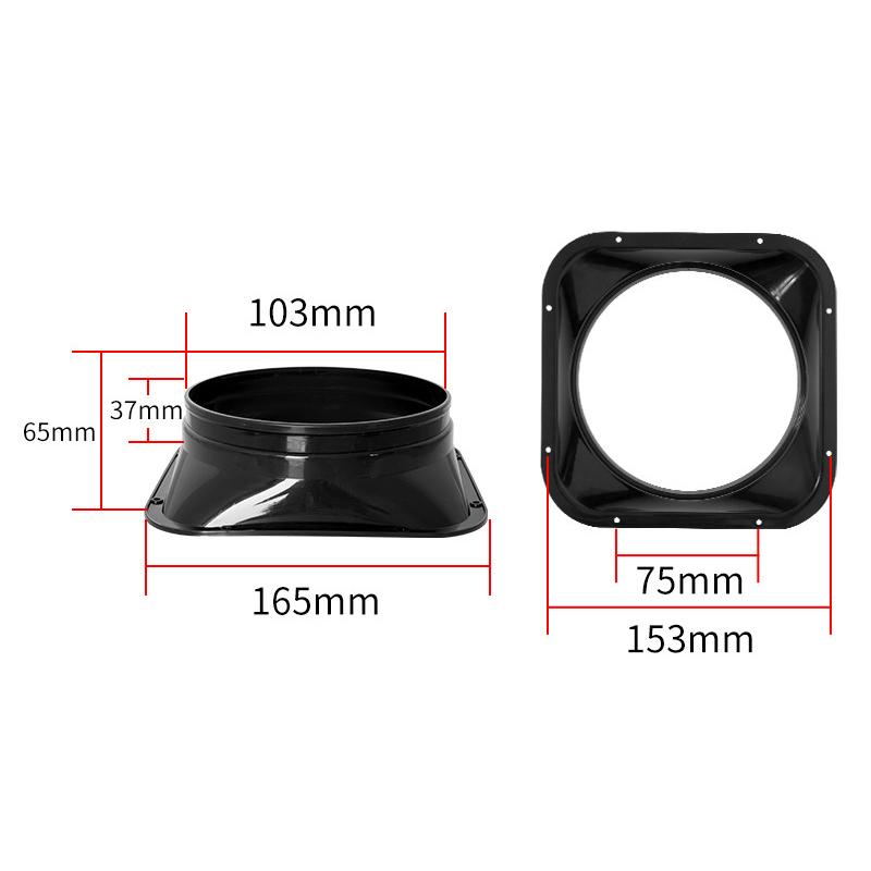 100-200mm ABS Flange Duct Fan Hose Connector Air Ventilation Adapter for Kitchen Hood Ventilator Pipe Connecting Exhaust Outlet