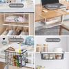 1Pcs Under Table Cabinet Storage Rack Desk Wardrobe Holders Hanging Mesh Basket