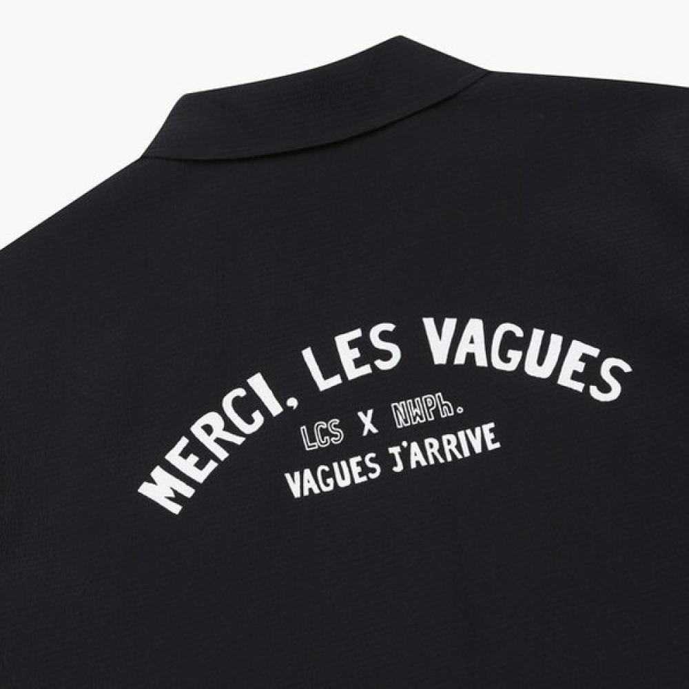 Le Coq Sportif [saLe][70  Off] Seersucker Shirt Jacket Blk   Qp223xjk61