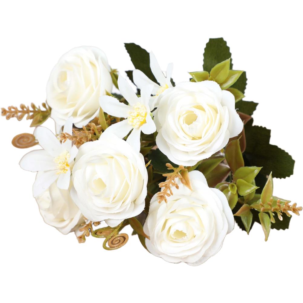 Artificial Silk Flower Bouquet Hydrangea European Style Camellia Rose Ball Chrysanthemum For Home Party Wedding Decoration