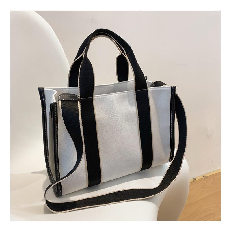 Korean Fashion Canvas Bag Korean Instagram Large Capacity Handheld Bag Women Commuter Shoulder Crossbody Tote