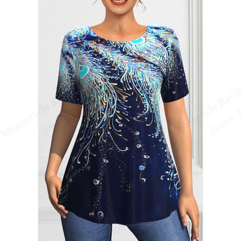Casual Short Sleeved Printed Fashionable Oversized 3D Top Pattern T-shirt for Men Comfortable Summer Round Neck