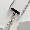 Delicate Love Heart Bowknot Crossbody Phone Chain Hanging Decoration Pearl Phone Lanyard Messenger Bag Chain