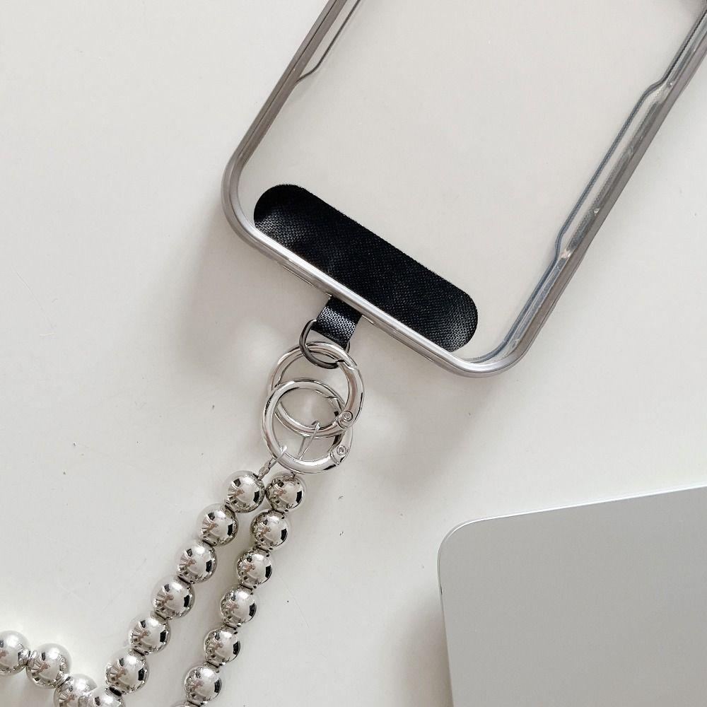 Delicate Love Heart Bowknot Crossbody Phone Chain Hanging Decoration Pearl Phone Lanyard Messenger Bag Chain