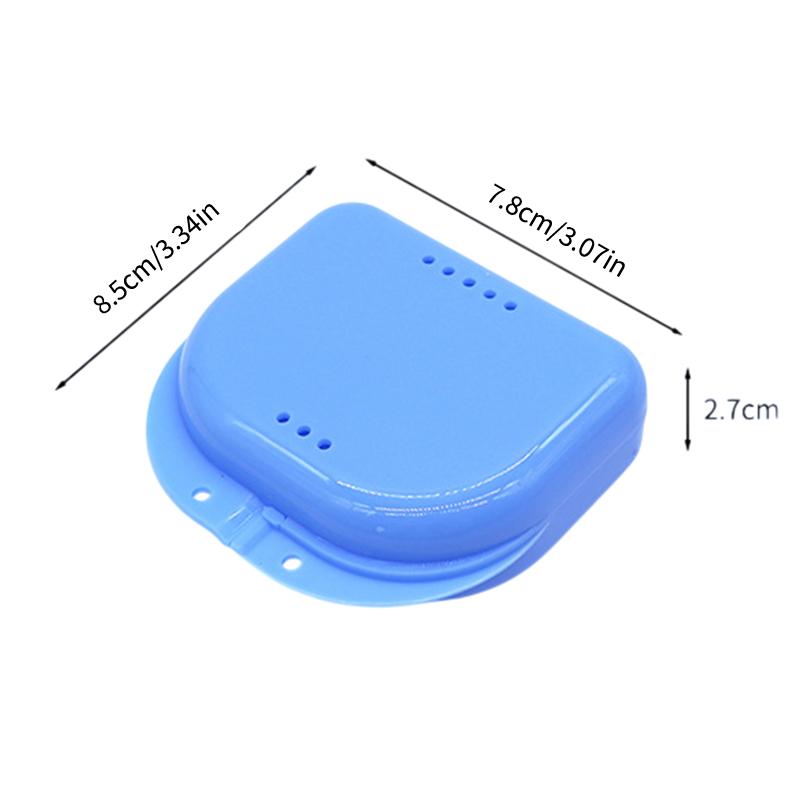 1Pcs Colorful Dental Braces Retainer Case Denture Tray Box Vent Holes Mouth Guard Aligner Braces Denture Box