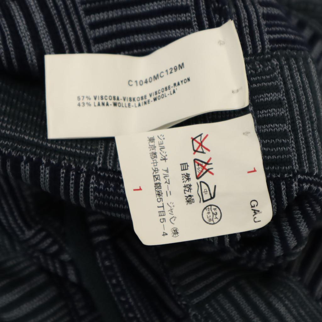 Emporio Armani Made In Italy Wool Blend Overall Handle Long Sleeve Sweater Men's Used