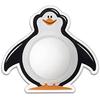 Adhesive Wall Stopper - INOFIX - Penguin - Wall Protection - Fun Design - Easy To Install
