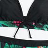 Women's Paneled Printed Swimsuit Ladies Split Boxer  High Waist Swimsuit Two-Piece Set