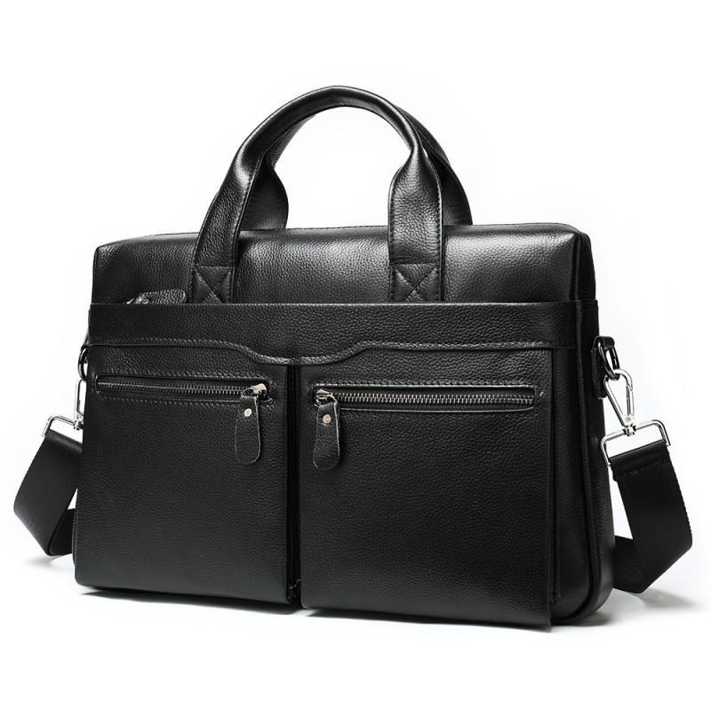 Factory Direct Men s Genuine Leather Laptop Bag Business Briefcase Top Layer Cowhide Handbag