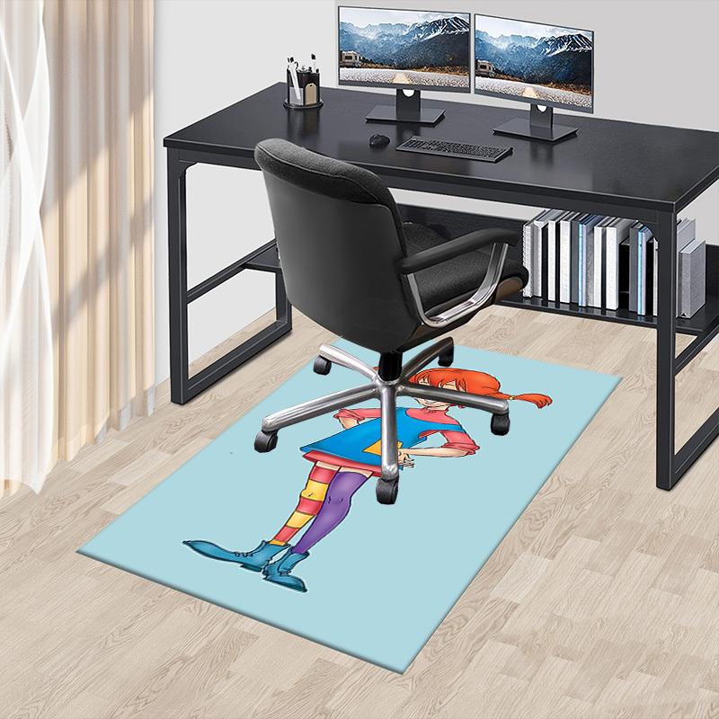 1PC Pippi Longstocking Extra Large Non Slip Floor Carpet, Office, Family, Bedroom, Studio Large Area Rug Indoor Rugs