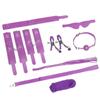 8pcs SM Sex Toy Set, Couple Sex Toys, Collars and Leashes, Handcuffs, Ankle Cuffs, Whips, Mouth Balls, Eye Masks, 10 Meter Rope, Nipple Clip Props
