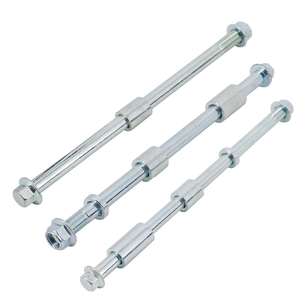 10 12mm 200mm / 245mm / 270mm + 3 Spacers Front Back Rear Axle for 70cc 90cc 125cc 140cc 200cc 250cc Pit Pro Trail Dirt Bike