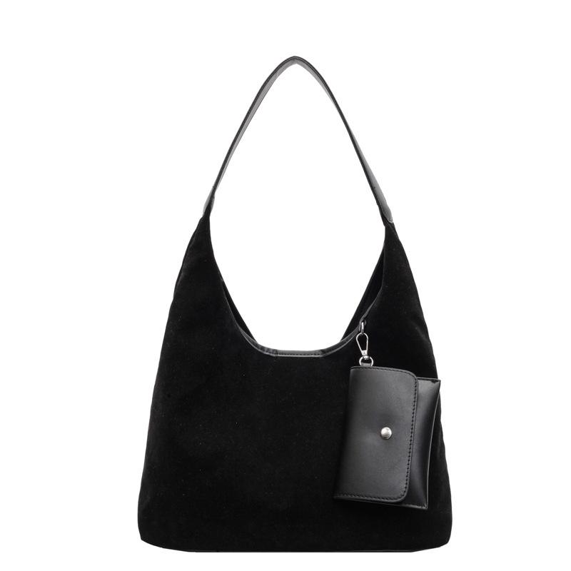 Retro casual commuting large-capacity bag women's new autumn and winter suede tote bag small bag casual shoulder bag