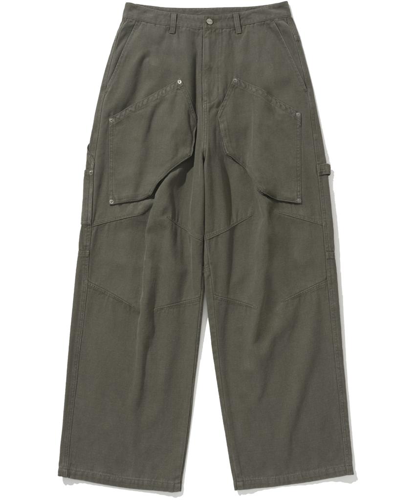 NOT4NERD Oxford Fatigue Baggy Pants - Khaki