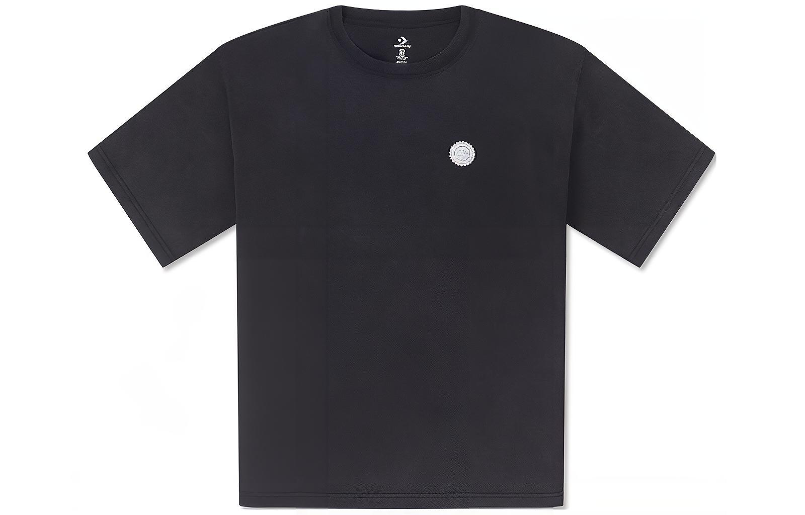 Converse T Shirts Unisex Black Crew Neck Moderate 10027227-A02 2XL
