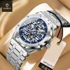 BINBOND Fashion Brand New Men Watches Stainless Steel Automatic Mechanical Wristwatches Business Man Skeleton Watch Reloj Hombre