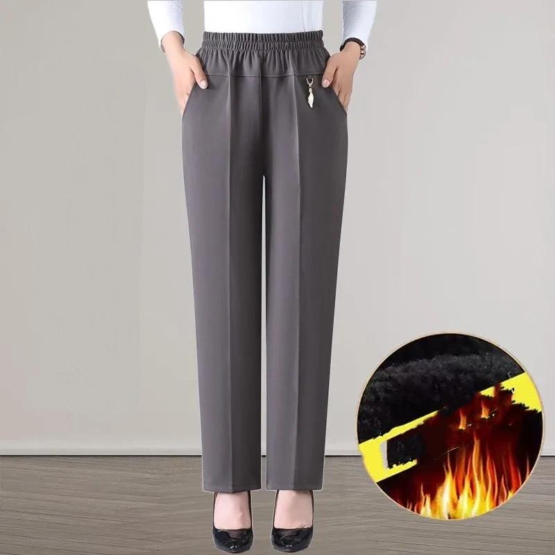 Autumn Fashion Pants Brand Elastic Waist Size Women's Plus Size Thin Pants Casual Office Outdoor Pants