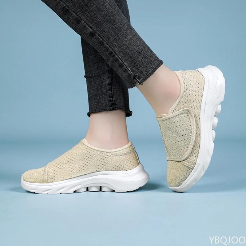 2025 Spring and Autumn Fashion New Women's Breathable and Comfortable Soft Soled Single Shoes Mesh Casual Women's Shoes