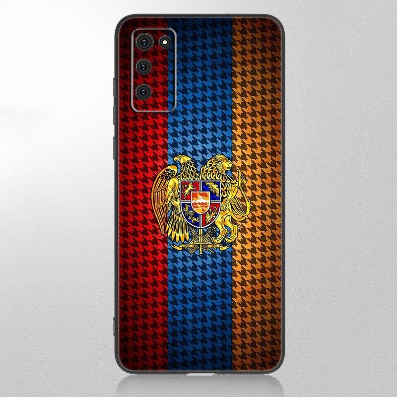 Armenia Armenians Flag Case For Samsung Galaxy A12 A02S A22 A32 A52 A72 A71 A51 A41 A31 A21 A11 A50 A70 A10S A20S Black Cover