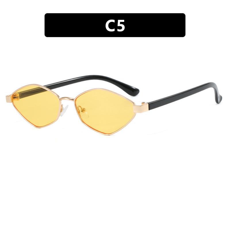 2024 High-End Small Frame Rhombus Cat Eye Polygon Sunglasses