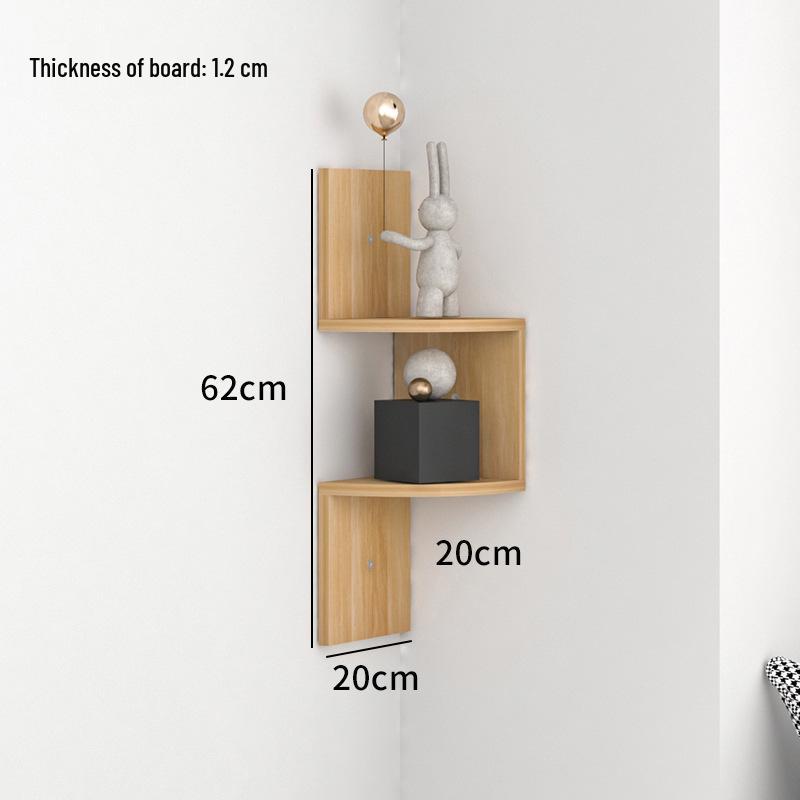 Wall-Mounted Multi-Layer Shelf: Corner Storage and Decoration for Bathroom, Bedroom, and Living Room.