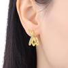 S925 Silver Personality Geometry Cross Earrings Hoop Earrings Women Jewelry Trendy Anniversary Gifts