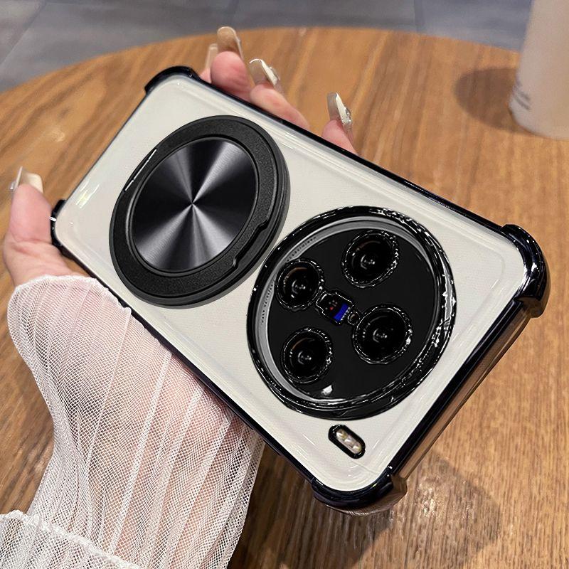 Für VIVO X200 Pro MINI Hülle Transparentes TPU 360° Drehbarer Ständer Sturzsichere Hülle Für VIVO VIVO X100 Ultra X100 X100S Pro Funda