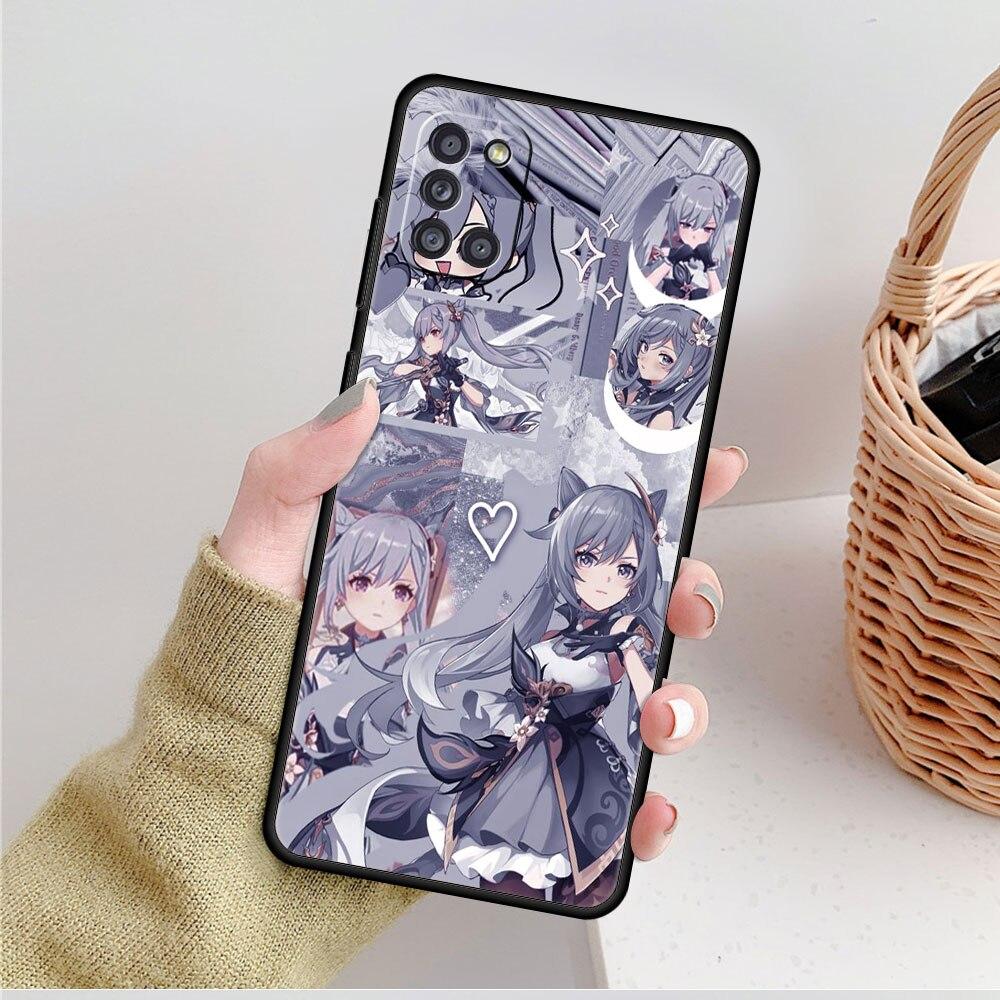 Luxusní Genshin Impact Anime pro Samsung Galaxy A51 A71 A52 A32 4G A41 A12 A02s A72 A21s A31 A23 A73 A03s A33 A52s Phone Funda