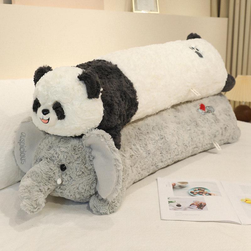 Brown Bear Plush Toy & Hugging Pillow for Girls - Elephant & Long-Eared Rabbit Options Available