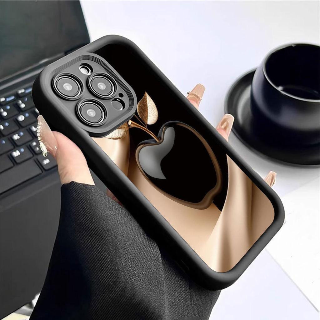 Grooved Black Apricot iPhone 14/15/16/17 Pro Max Case