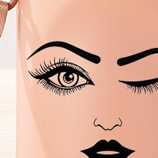 6 גליונות מדבקות פנים שפתיים עיניים גבות אף מדבקות דבק עצמי מדבקות פנים לאישה לעבודות יצירה עציצים קישוט למסיבת חג