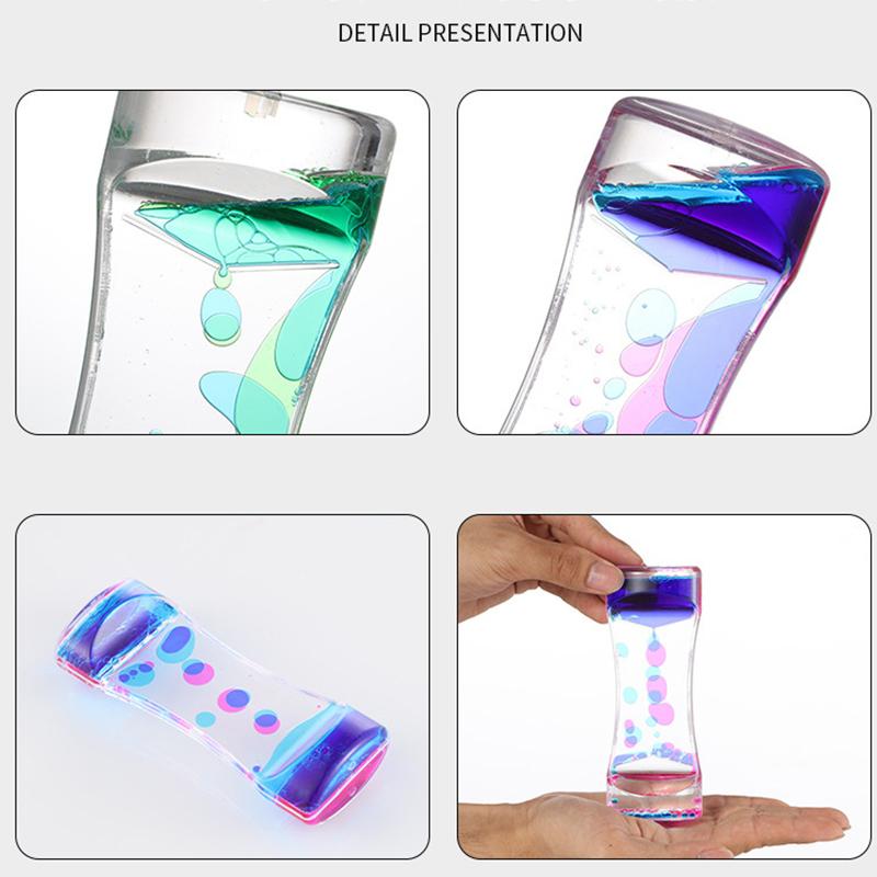 1Pc Liquid Milk Color Oil Drop  Timer Movement Sensory Toys Stress Relief Props Home Office Desktop Decor