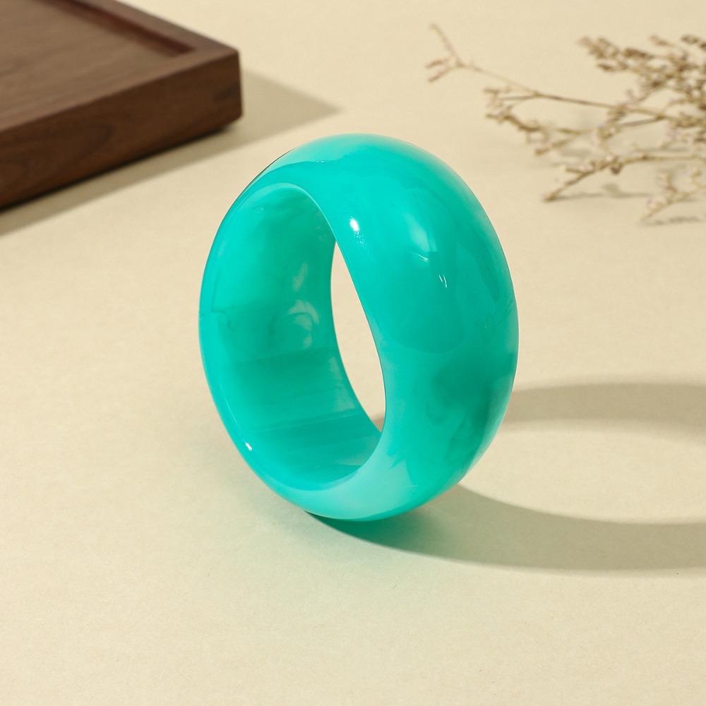 Minority Design Irregular Wide Bracelet Dopamine Geometric Hand Ring Simple Acrylic Bangle  Women