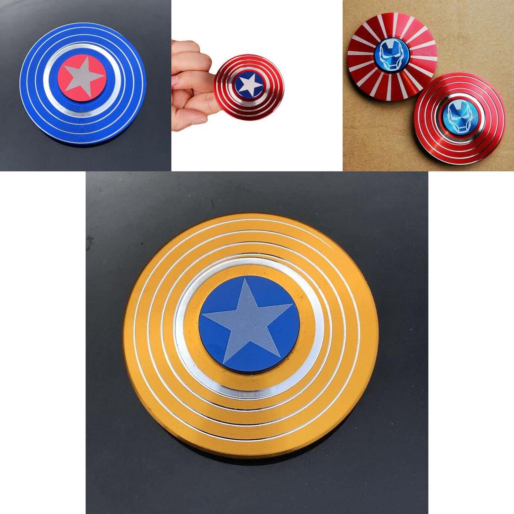 Fidget spinner Captain America aux couleurs vives avec rotation à grande vitesse pour soulager le stress
