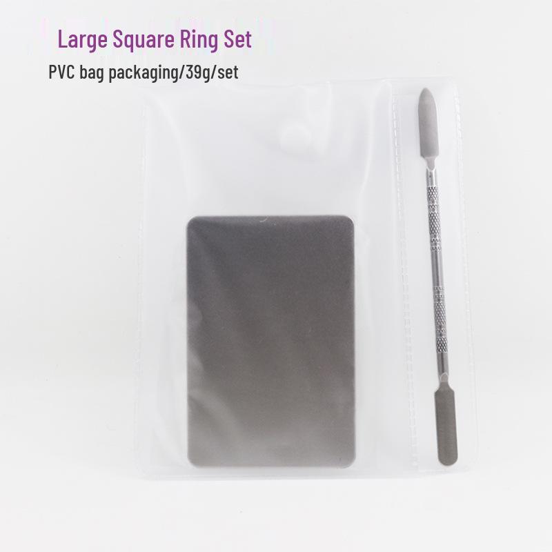 Set de Paletas Cuadradas de Acero Inoxidable para Artistas de Maquillaje para Mezclar Base y Herramientas de Belleza
