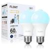 FLSNT LED Light Bulbs, E26 Base, Motion Sensor, 60W Equivalent, Daylight White, 6000K, 7.4W, 810lm, Automatic OnOff, Light Sensor, Prevents