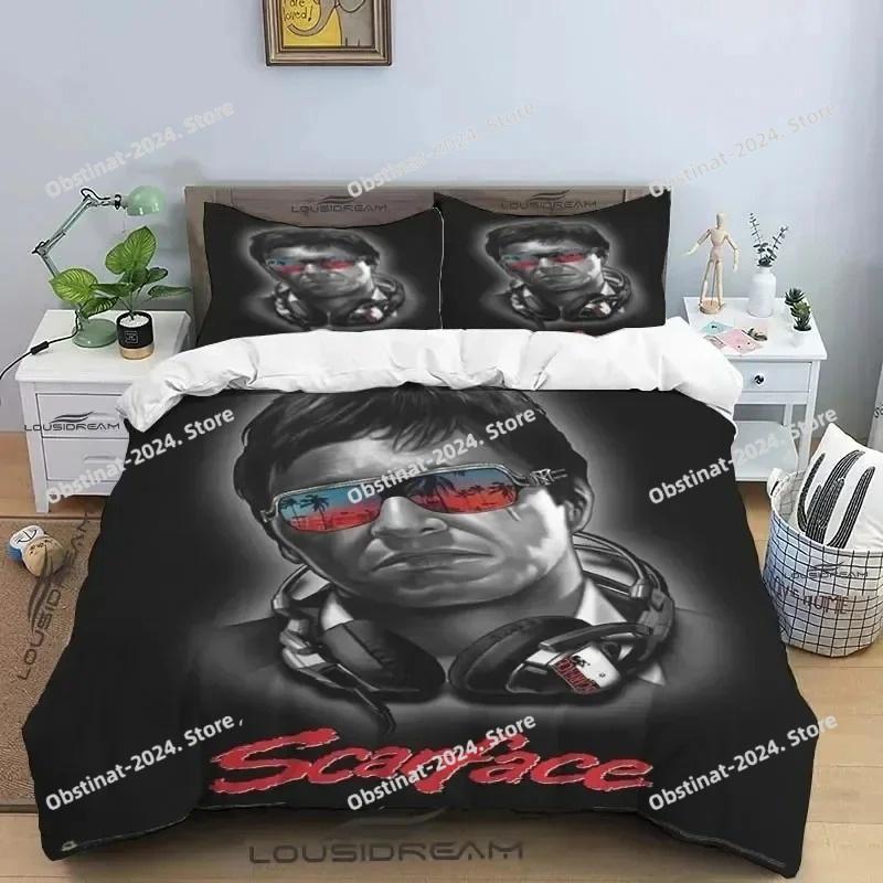 3D Printing Movie Scarface Bedding Set Duvet Cover Bed Set Quilt Cover Pillowcase Comforter king Queen Size Boys Adult