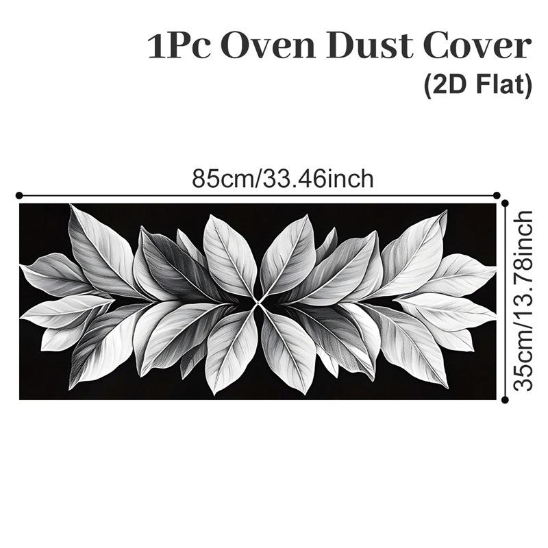 Printed Microwave Oven Dust Cover Waterproof Reusable Fabric Dust Proof Ideal for Rental Home Compact Kitchen Appliance