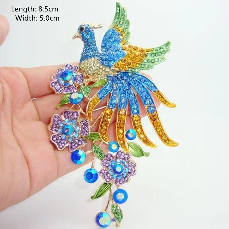 Exquisite Full Zircon Big Flower Pin Brooch Luxury Crystal Flower Brooch Fashion Bridal Wedding Dress Pin Accessories