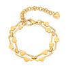 Waterproof Heart Chain Paperclip Link Bracelet For Women, Statement Stainless Steel Adjustable, Non Tarnish Jewelry