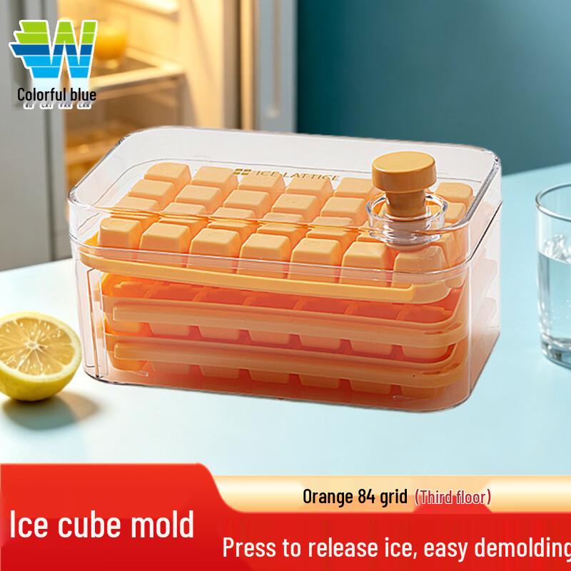 Food-Grade Silicone Ice Cube Tray with Scoop