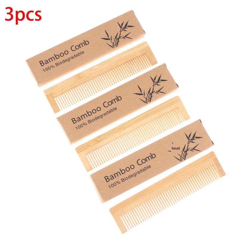 1/2/3Pcs Bamboo Massage Comb Anti Static Hair Care Brush Portable Hairdressing Styling Tool For Men Women Daily Grooming